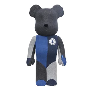 Medicom x Loopwheeler 1000% Be@rbrick Toy (Blau / Grau)