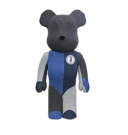 Medicom x Loopwheeler 1000% Be@rbrick Toy (Blau / Grau)
