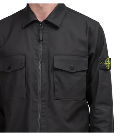 Stone Island Canvas Overshirt (Schwarz)