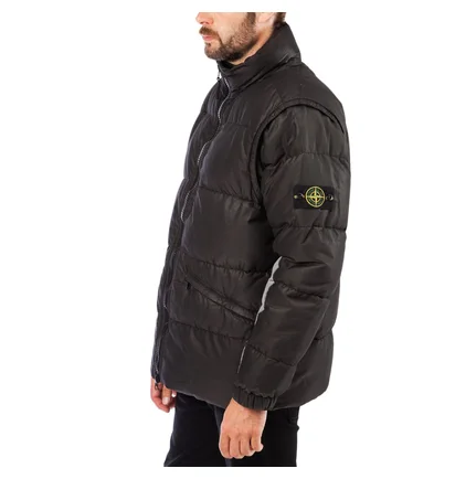 Stone Island Quilted Jacket (Schwarz)