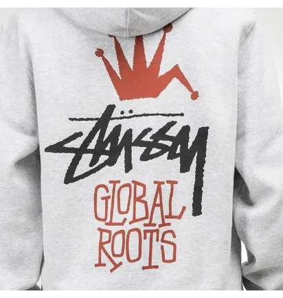Stüssy Global Roots Hoodie (Grau)