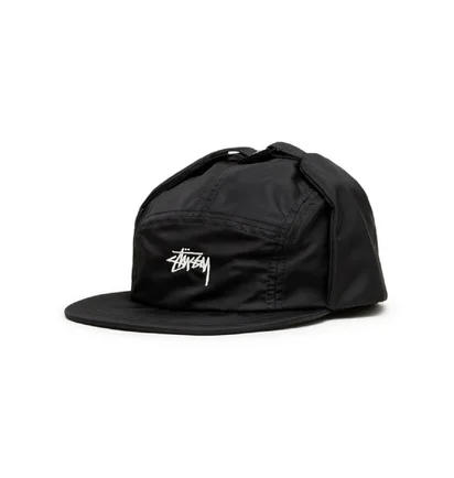 Stüssy Stock Ear Flap Camp Cap (Schwarz)