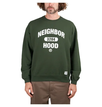 Neighborhood College Sweatshirt (Grün / Weiß)