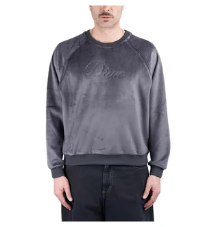 Dime Cursive Velvet Crewneck (Grau)