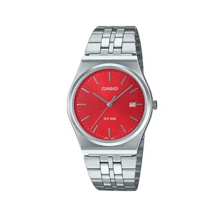 Casio MTP-B145D-4A2VEF (Silber / Rot)