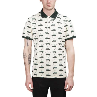 Aimé Leon Dore Pique Polo Car Graphic (Beige / Grün)