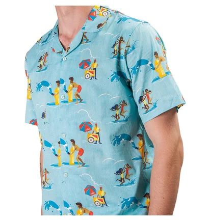 Aimé Leon Dore Block Party Leisure Shirt (Blau)