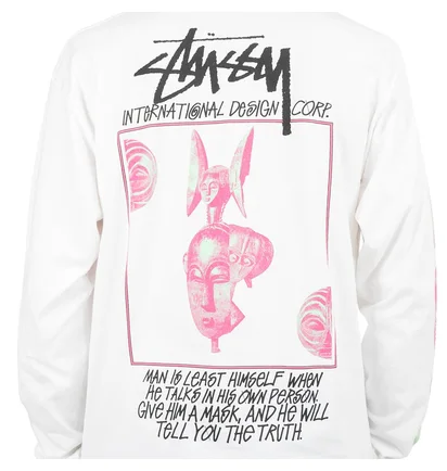 Stüssy Masked Longsleeve (Weiß)