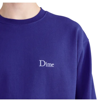 Dime Classic Small Logo Crewneck (Blau)