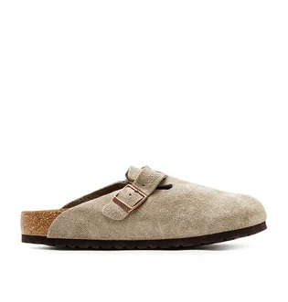 Birkenstock Boston Soft Footbed Suede Leather (Taupe)