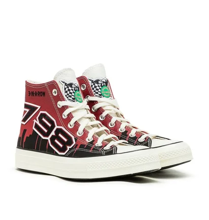 Converse x Chinatown Market 'Bulls Championship Jacket' Chuck 70 Hi (Rot / Schwarz)