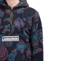 Aries Paisley Half Zip Fleece Hoodie (Schwarz)