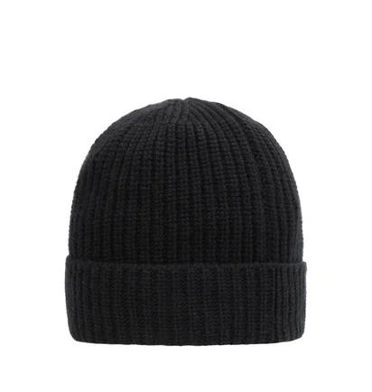 Stone Island Geelong Wool Patch Beanie (Schwarz)