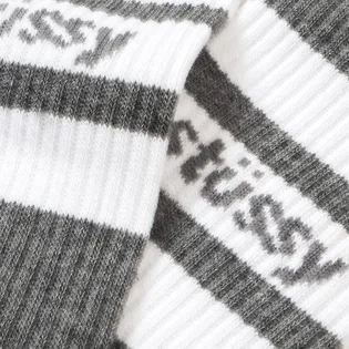 Stüssy Sport Crew Socks (Grau / Weiß)