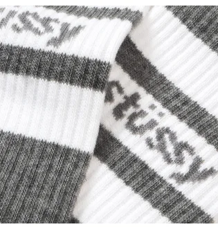 Stüssy Sport Crew Socks (Grau / Weiß)
