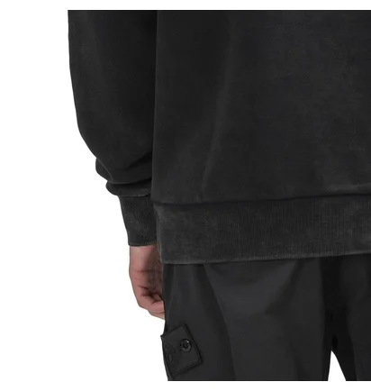 Chrystie NYC Acid Wash Crewneck (Schwarz)