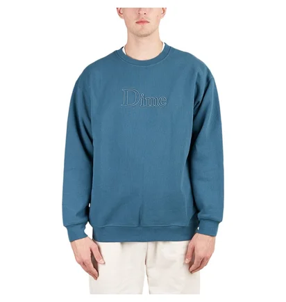 Dime Classic Outline Crewneck (Teal)