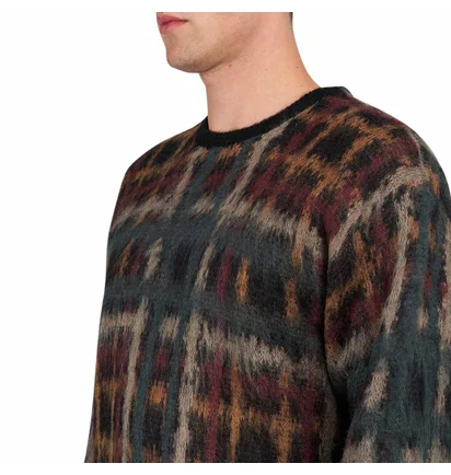 Dime Plaid Mohair Knit (Multi)