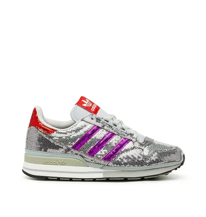 adidas W ZX 500 (Silber / Lila / Rot)