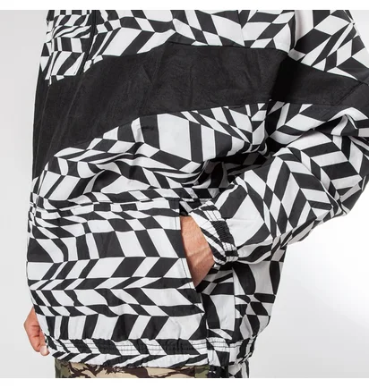 Nike AOP Swoosh Woven Halfzip Jacket (weiß / schwarz)