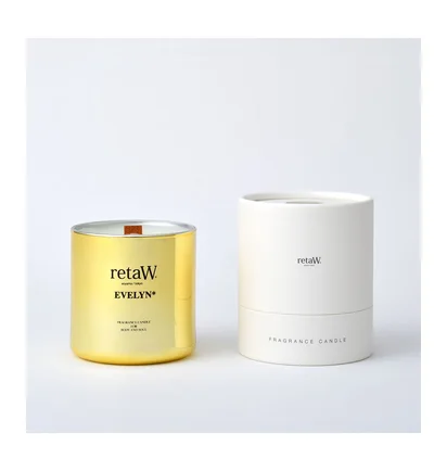 retaW Fragrance Candle 'Evelyn' (Metallic Gold)