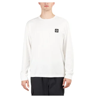 Stone Island Patch Long Sleeve T-Shirt (Weiß)