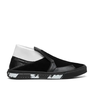 Stone Island Shadow Project Slip-On Mid Suede (Schwarz)