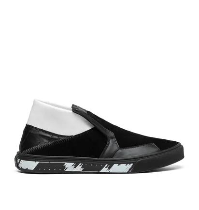 Stone Island Shadow Project Slip-On Mid Suede (Schwarz)
