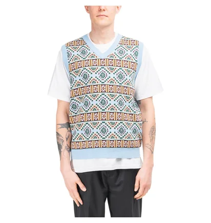 Stüssy Giza Sweater Vest (Blau / Orange)