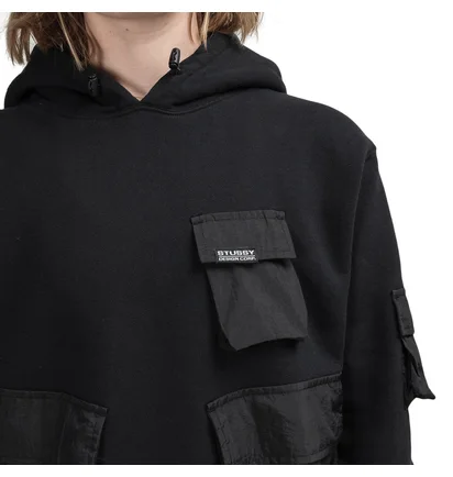 Stüssy WMNS Cargo Fleece Hoodie (Schwarz)