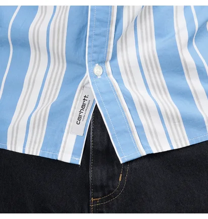 Carhartt WIP L/S Romero Shirt (Blau / Weiß)