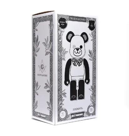Medicom 1000% Freemasonry x Fragment Design Be@rbrick Toy (Weiß / Schwarz)