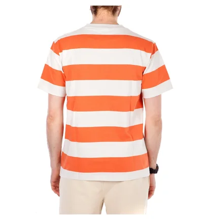 Norse Projects Johannes Wide Stripe (Rot / Hellbeige)