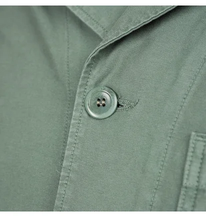Norse Projects x Geoff McFetridge Mads Backsatin Shirt (Grüngrau)