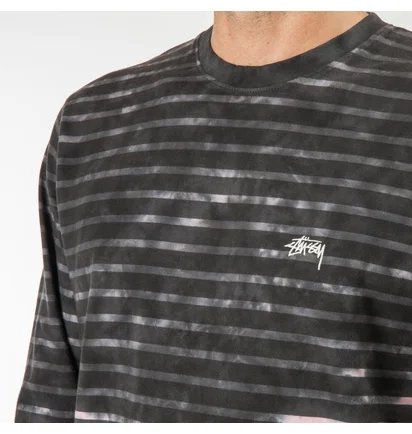 Stüssy Bleach Stripe L/S (Grau)