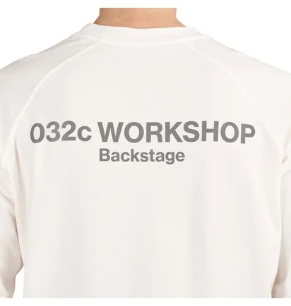 032c Backstage Raglan Longsleeve T-Shirt (Weiss)