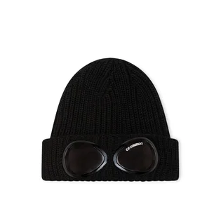 C.P. Company Extra Fine Merino Wool Goggle Beanie (Schwarz)
