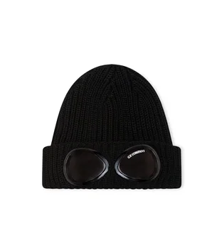 C.P. Company Extra Fine Merino Wool Goggle Beanie (Schwarz)