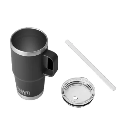 Yeti Rambler 25oz Straw Mug (Schwarz)