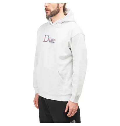 Dime Scribble Classic Logo Hoodie (Hellgrau)