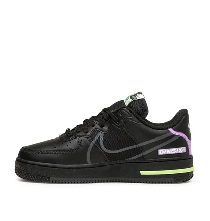 Nike Air Force 1 React (Schwarz / Neon Grün)