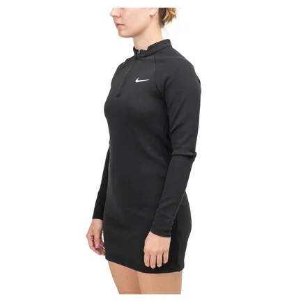 Nike WMNS Long-Sleeve Dress (Schwarz)