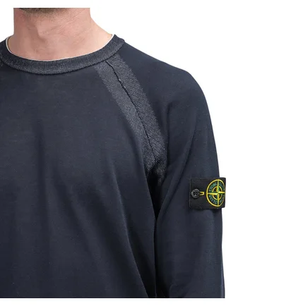 Stone Island Reversible Knit Pullover (Navy)
