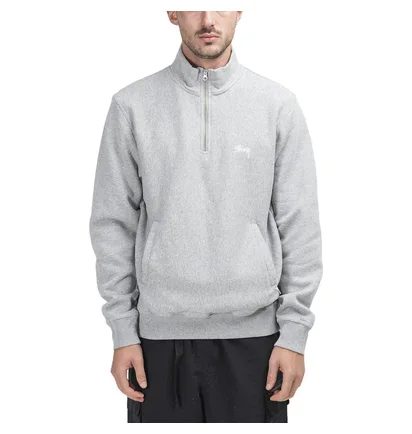 Stüssy Stock Fleece Mock (Grau)