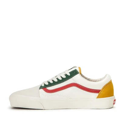 Vans OG Old Skool LX (Weiss / Rot / Grün)