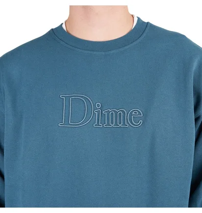 Dime Classic Outline Crewneck (Teal)