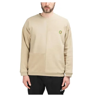 Brain Dead Global Works Split Panel Sweatshirt (Beige)