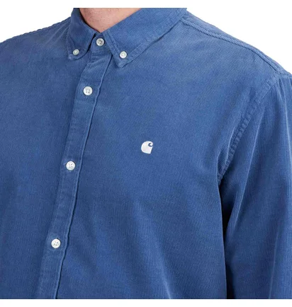 Carhartt WIP L/S Madison Fine Cord Shirt (Hellblau)