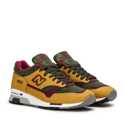 New Balance M 1500 TGB 'Made in England' (Ocker / Dunkelrot / Grün)