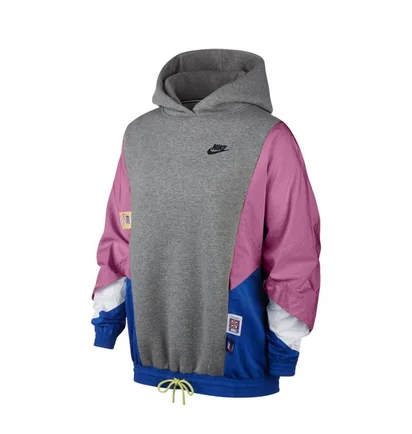 Nike WMNS Icon Clash Hoodie (Grau / Rosa)